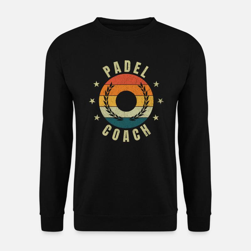 Padel Coach Retro Trainer Padeltrainer - Sweat-shirt Unisexe - noir