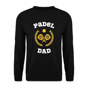 Padelspieler Sportler Papa Sport Padel Dad - Unisex Pullover - Schwarz - Vorne - Alina (178cm) & Michal (187cm)
