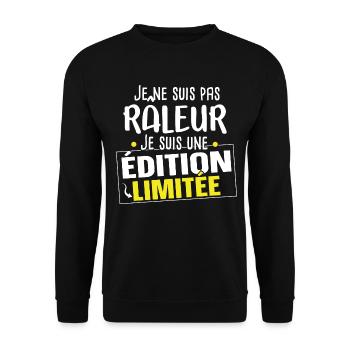 Râleur Grincheux Grognon Cadeau Homme Humour - Sweat-shirt Unisexe - noir - Devant - Alina (178cm) & Michal (187cm)