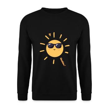 On Vacation - Currently on Vacation Sun Sunglasses - Unisex Sweatshirt - black - Front - Alina (178cm) & Michal (187cm)