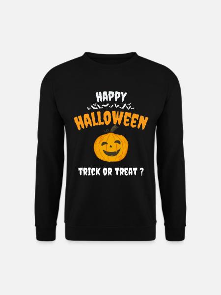 Happy Halloween, Süßes oder Saures - Unisex Pullover - Schwarz