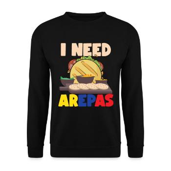 Drôle Arepa Colombie - Sweat-shirt Unisexe - noir - Devant - Alina (178cm) & Michal (187cm)