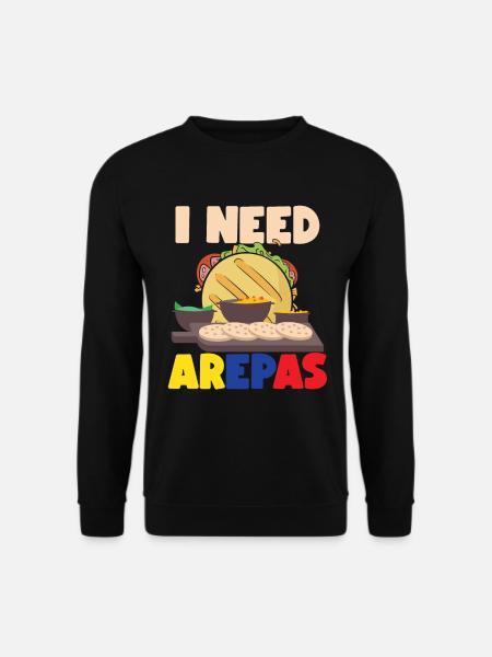 Funny Arepa Colombia - Unisex Sweatshirt - black