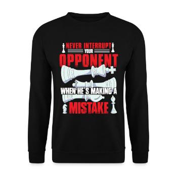 Chess Chess Player Humor Chess Board - Unisex Sweatshirt - black - Front - Alina (178cm) & Michal (187cm)