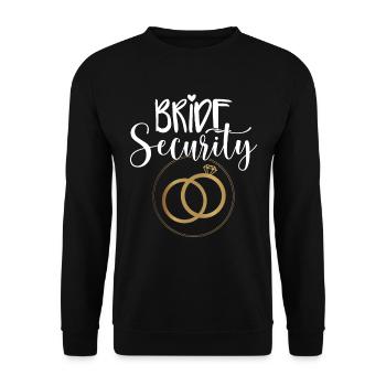 Bride Security Wedding - Unisex Sweatshirt - black - Front - Alina (178cm) & Michal (187cm)
