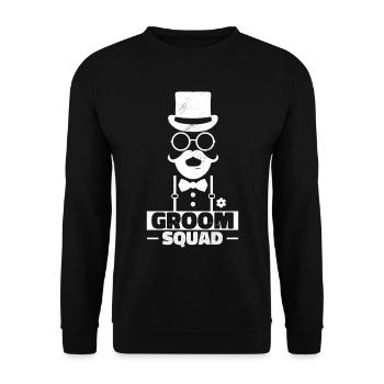 Groom Squad - Unisex Sweatshirt - black - Front - Alina (178cm) & Michal (187cm)