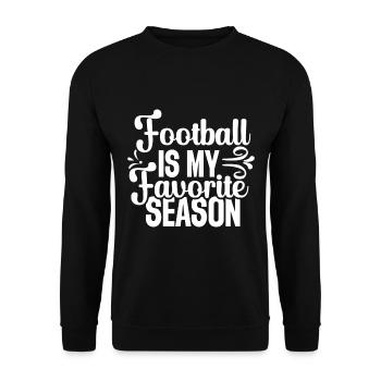 Football Is My Favorite Season - Unisex Pullover - Schwarz - Vorne - Alina (178cm) & Michal (187cm)