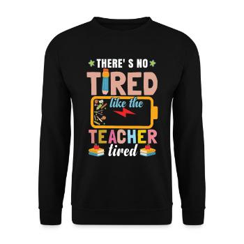 Funny Summer Teaching Vacation School Teacher - Unisex Sweatshirt - black - Front - Alina (178cm) & Michal (187cm)