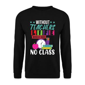 Teaching Class - Unisex Sweatshirt - black - Front - Alina (178cm) & Michal (187cm)