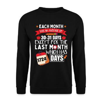 Funny School Teacher Teaching - Unisex Sweatshirt - black - Front - Alina (178cm) & Michal (187cm)