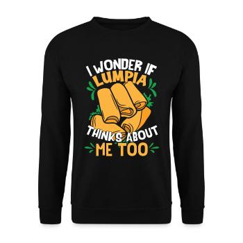 Funny Lumpia Philippines - Unisex Sweatshirt - black - Front - Alina (178cm) & Michal (187cm)