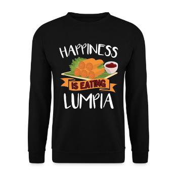 Happiness Is Eating Lumpia Philippines - Unisex Sweatshirt - black - Front - Alina (178cm) & Michal (187cm)