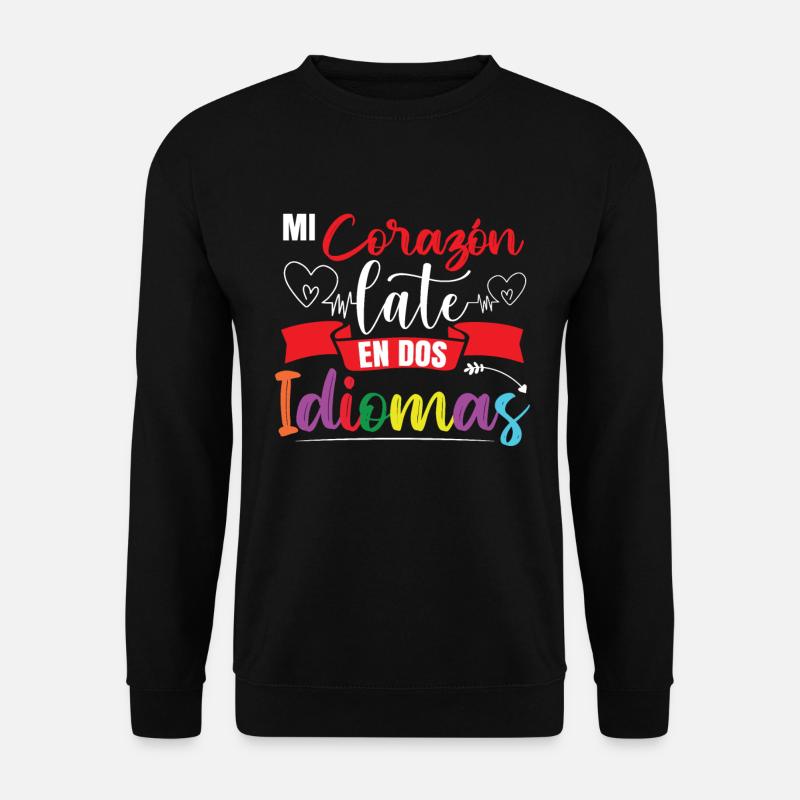 Spanish Teacher School Bilingual - Unisex Sweatshirt - black