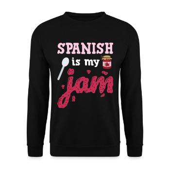 Spanish Is My Jam - Unisex Sweatshirt - black - Front - Alina (178cm) & Michal (187cm)