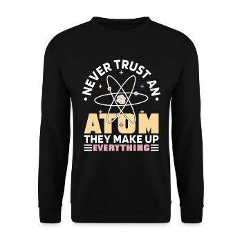 Drôle de chimie de la science des atomes - Sweat-shirt Unisexe - noir - Devant - Alina (178cm) & Michal (187cm)