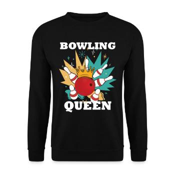 Bowling Queen - Unisex Sweatshirt - black - Front - Alina (178cm) & Michal (187cm)