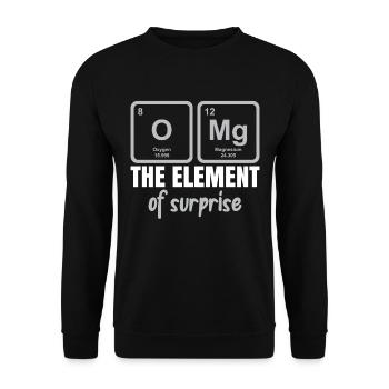 L’élément de la chimie surprise Humour - Sweat-shirt Unisexe - noir - Devant - Alina (178cm) & Michal (187cm)