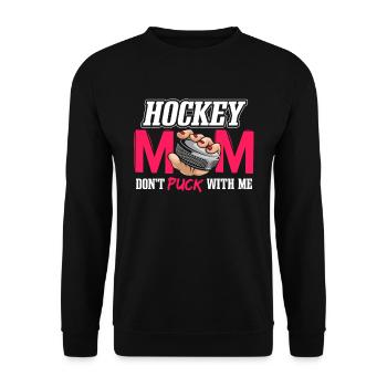 Hockey Mom - Unisex Sweatshirt - black - Front - Alina (178cm) & Michal (187cm)