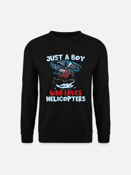 Boy Helicopter Pilot - Unisex Sweatshirt - black