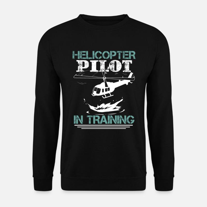 Drôle de pilote d’hélicoptère - Sweat-shirt Unisexe - noir
