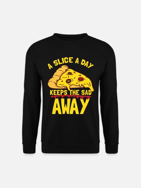 Funny Pizza Quote - Unisex Sweatshirt - black