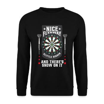 Joueur de fléchettes Bullseye Drôles de fléchettes - Sweat-shirt Unisexe - noir - Devant - Alina (178cm) & Michal (187cm)