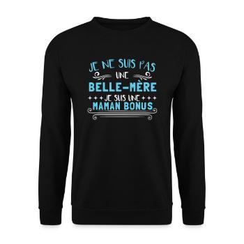 Je Suis Maman Bonus - Sweat-shirt Unisexe - noir - Devant - Alina (178cm) & Michal (187cm)
