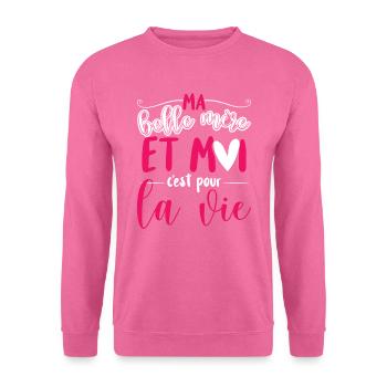 Belle Maman Belle-Fille - Sweat-shirt Unisexe - rose - Devant