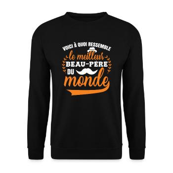 Le Meilleur Beau-Père Du Monde - Sweat-shirt Unisexe - noir - Devant - Alina (178cm) & Michal (187cm)