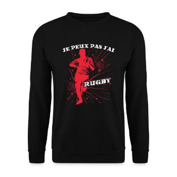 Rugby - Sweat-shirt Unisexe - noir - Devant - Alina (178cm) & Michal (187cm)