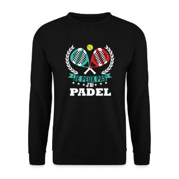 Joueur De Padel Dicton Drôle - Sweat-shirt Unisexe - noir - Devant - Alina (178cm) & Michal (187cm)