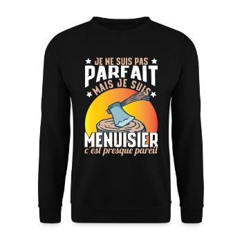 Je Suis Menuisier - Sweat-shirt Unisexe - noir - Devant - Alina (178cm) & Michal (187cm)