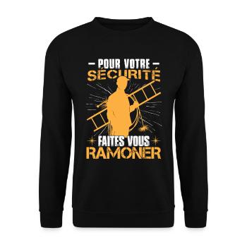 Ramoner Ramoneur Cheminées - Sweat-shirt Unisexe - noir - Devant - Alina (178cm) & Michal (187cm)
