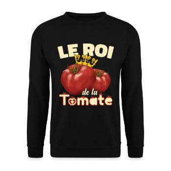 Le Roi De La Tomate Jardin Jardinier Jardinage - Sweat-shirt Unisexe - noir - Devant - Alina (178cm) & Michal (187cm)