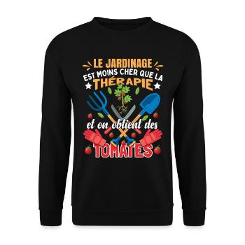 Jardinage Humoristique - Sweat-shirt Unisexe - noir - Devant - Alina (178cm) & Michal (187cm)