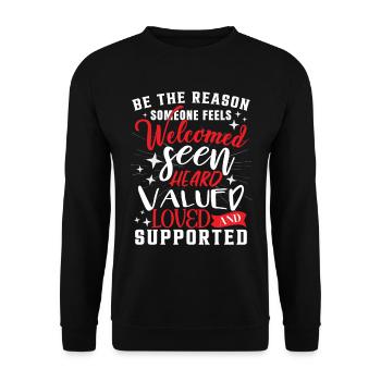 Social Worker - Unisex Sweatshirt - black - Front - Alina (178cm) & Michal (187cm)