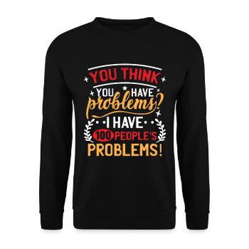Humour des travailleurs sociaux - Sweat-shirt Unisexe - noir - Devant - Alina (178cm) & Michal (187cm)