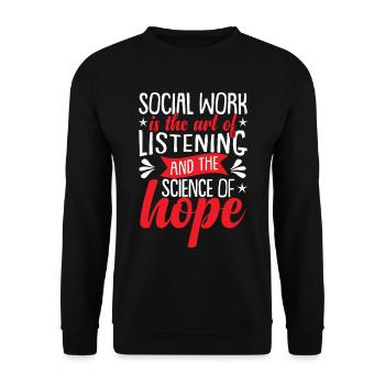 Mois du travailleur social - Sweat-shirt Unisexe - noir - Devant - Alina (178cm) & Michal (187cm)