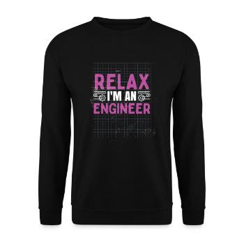 Femmes ingénieures - Sweat-shirt Unisexe - noir - Devant - Alina (178cm) & Michal (187cm)