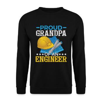 Stolzer Opa eines Ingenieurs - Unisex Pullover - Schwarz - Vorne - Alina (178cm) & Michal (187cm)