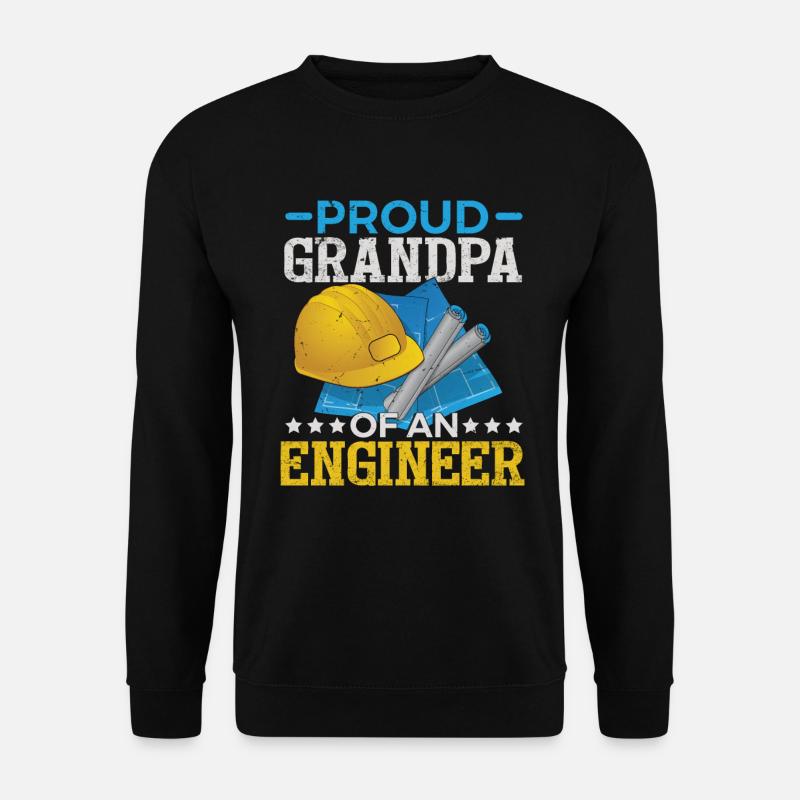 Stolzer Opa eines Ingenieurs - Unisex Pullover - Schwarz