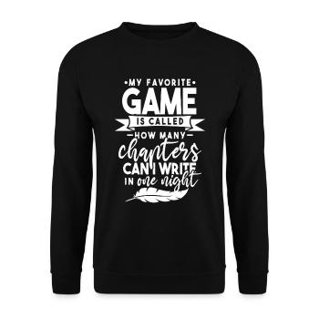 Lustiger Schriftsteller Schriftsteller Schriftsteller Romanautor - Unisex Pullover - Schwarz - Vorne - Alina (178cm) & Michal (187cm)