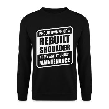 Drôle de récupération de remplacement de l’épaule - Sweat-shirt Unisexe - noir - Devant - Alina (178cm) & Michal (187cm)