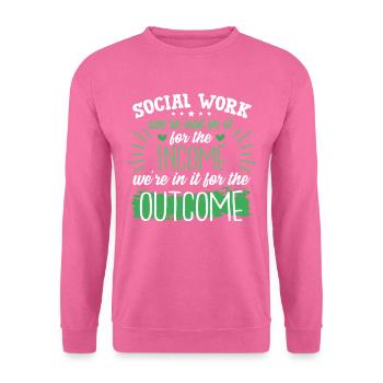 Sozialarbeit - Unisex Pullover - Pink - Vorne