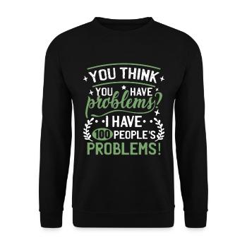 Humor Social Worker Funny - Unisex Sweatshirt - black - Front - Alina (178cm) & Michal (187cm)