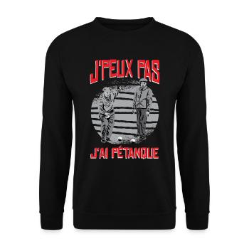 Ich habe Petanque - Unisex Pullover - Schwarz - Vorne - Alina (178cm) & Michal (187cm)