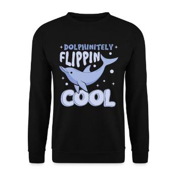 Aquarium mignon dauphin - Sweat-shirt Unisexe - noir - Devant - Alina (178cm) & Michal (187cm)