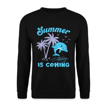 Summer Is Coming - Unisex Sweatshirt - black - Front - Alina (178cm) & Michal (187cm)