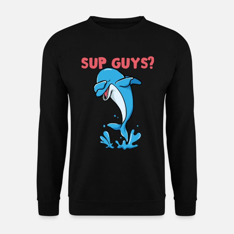 Dabbing Dolphin - Unisex Sweatshirt - black
