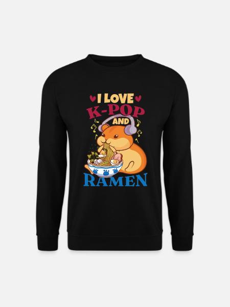I Love K-Pop And Ramen - Unisex Sweatshirt - black